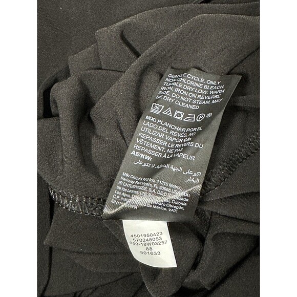 White House Black Market Dress Womens XS Black Cut Out Flounce Sleeve Shift - Picture 8 of 10